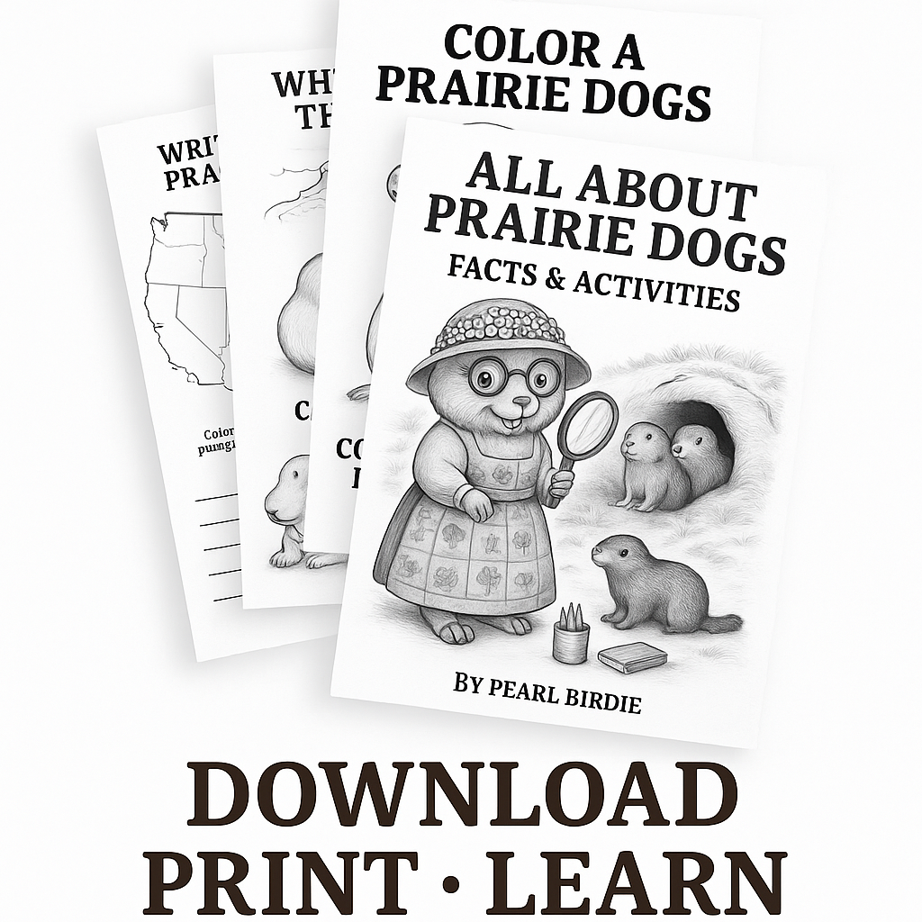Prairie Dog Facts & Activity Booklet PDF Gentle Coloring Pages + Science for Kids
