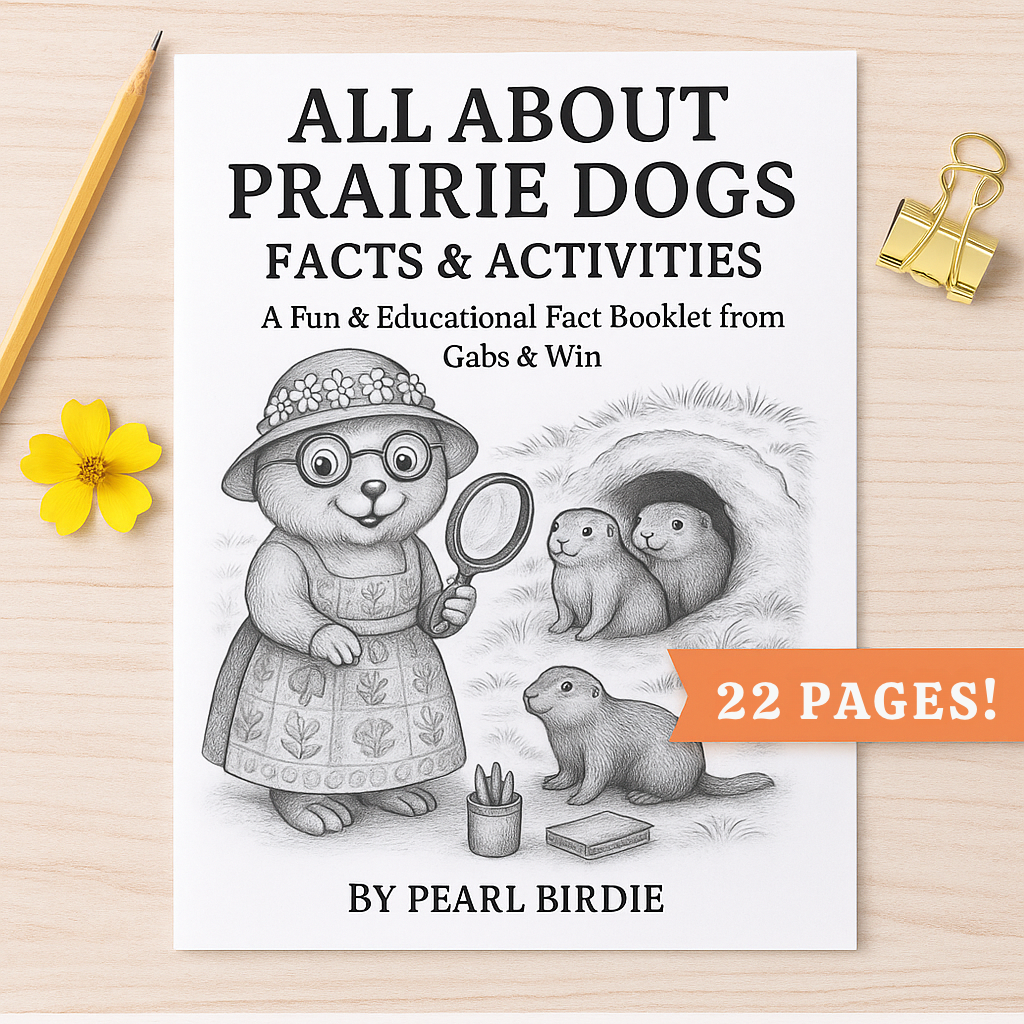 Prairie Dog Facts & Activity Booklet PDF Gentle Coloring Pages + Science for Kids