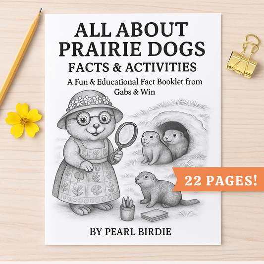 Prairie Dog Facts & Activity Booklet PDF Gentle Coloring Pages + Science for Kids