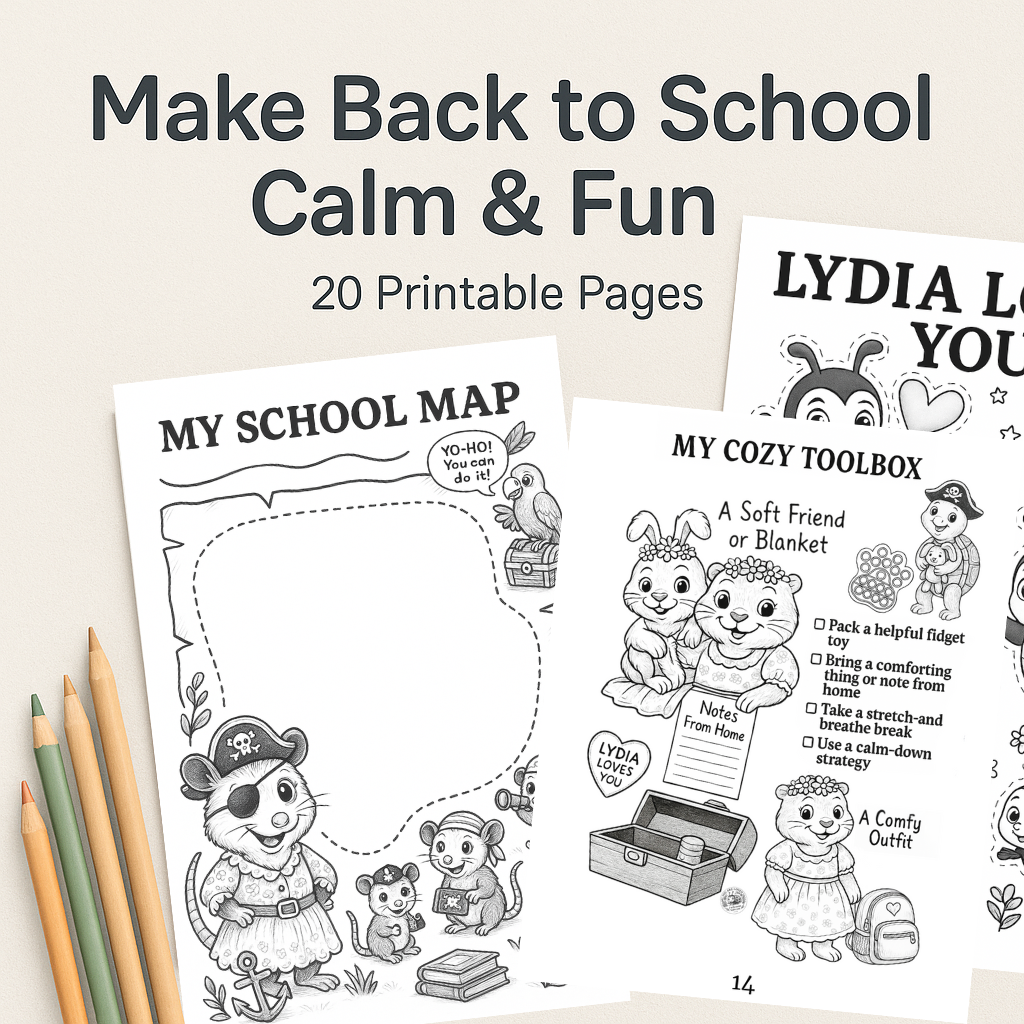 Best Year Ever Gentle Learning Coloring and Activity Book – 20 Printable Pages | Crafts & Tools for Back to School Instant Download PDF