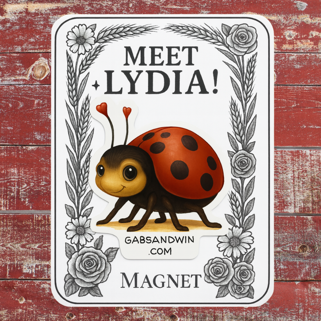 Lydia the Ladybug 2.5” Farm Friend Magnet